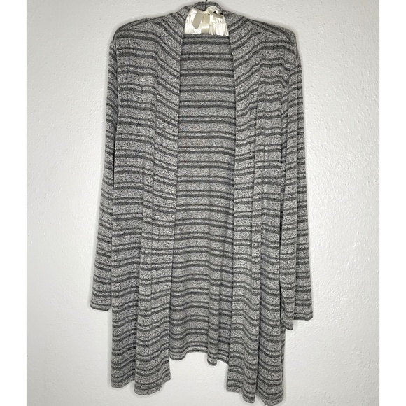 Chico's Sweaters - Chicos Soft Cardigan Gray Stripes Size 2 Large